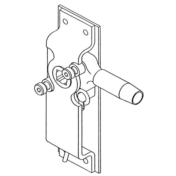 Eberhard Manufacturing Co Right Hand Roller Lock Center Flush Hub EMC 8-2525-50 RH